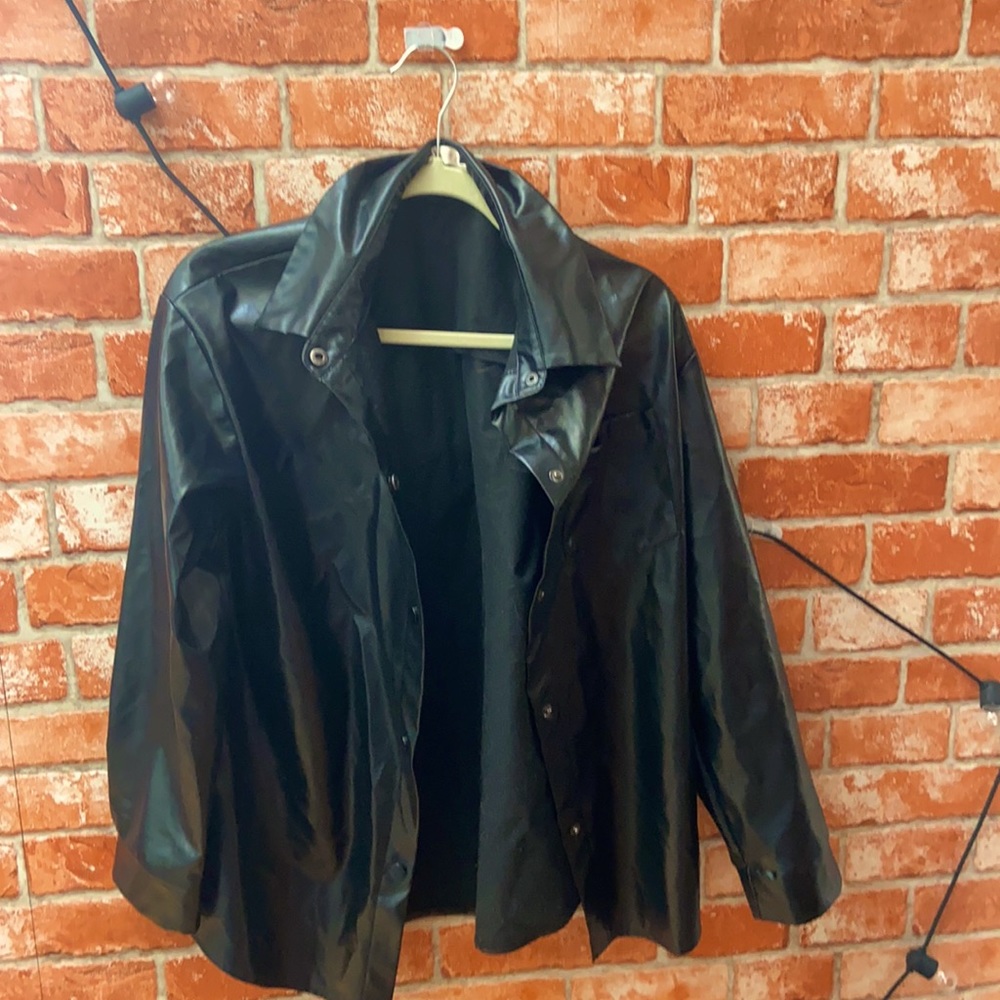 Romwe leather coat